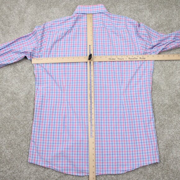 BOSS Hugo Boss Dress Shirt Mens 16 1/2, 32/33 Pink/Blue Sharp Fit L/S Button - Picture 11 of 14